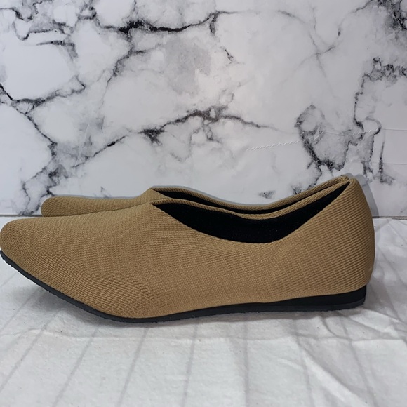 WAPS Women Camel Mustard Yellow Slip-On Flats, Cushioned Lightweight Flats,Size9 - Picture 8 of 11